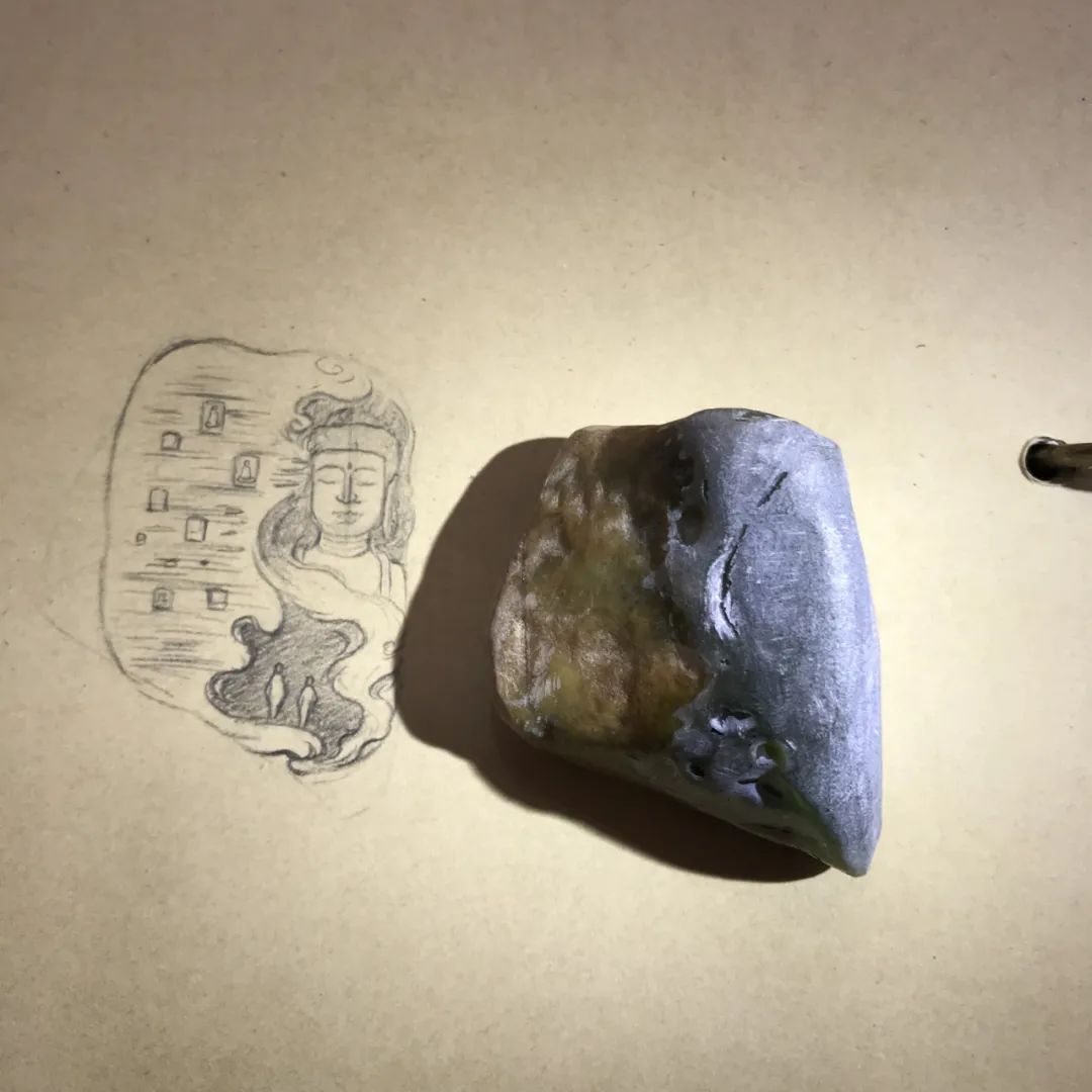 月牙缘珠宝-顶奢老坑翡翠老蓝水高冰翡翠绘图定制
